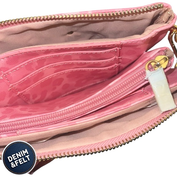 The City of the Jungle Crossbody & Wristlet Duo Purse GG Upcycled Bubblegum |NEW - Picture 9 of 11